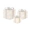 Contemporary Home Living Set of 3 LED White Gift Box and Silver Ribbon with Lights and Timer 11"